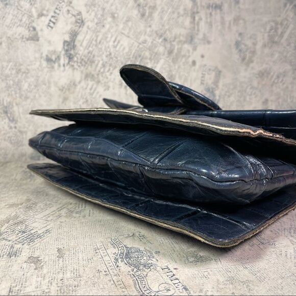 Jeanne Bernard Vintage 60’s Crocodile / Alligator Handbag - Picture 7 of 13